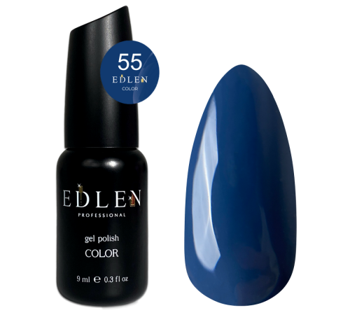 Гель-лак Edlen Color №055 приглушений синій, 9 мл