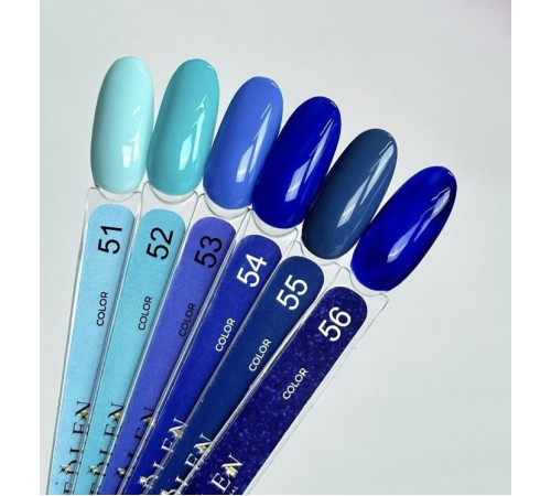 Гель-лак Edlen Color №056 синій з шиммером, 9 мл