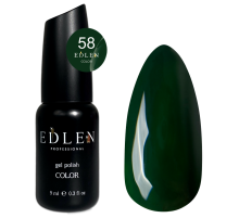 Гель-лак Edlen Color №058 зелений, 9 мл