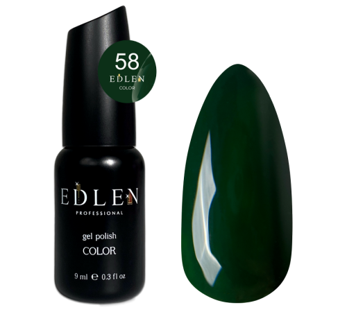 Гель-лак Edlen Color №058 зелений, 9 мл