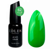 Гель-лак Edlen Color №062 яскраво-зелений, 9 мл