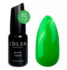 Гель-лак Edlen Color №062 яскраво-зелений, 9 мл