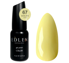 Gel polish Edlen Color No. 067 light yellow, 9 ml