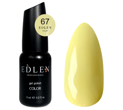 Гель-лак Edlen Color №067 світло-жовтий, 9 мл