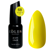Gel polish Edlen Color No. 068 neon yellow, 9 ml