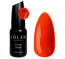 Гель-лак Edlen Color №070 помаранчевий неон, 9 мл