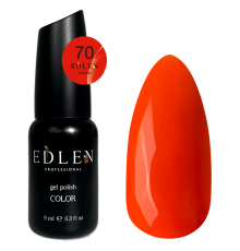 Гель-лак Edlen Color №070 помаранчевий неон, 9 мл
