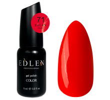 Гель-лак Edlen Color №071 помаранчево-червоний неон, 9 мл