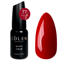 Гель-лак Edlen Color №077 сочный красный, 9 мл