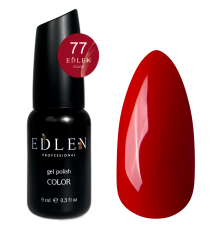 Гель-лак Edlen Color №077 соковитий червоний, 9 мл