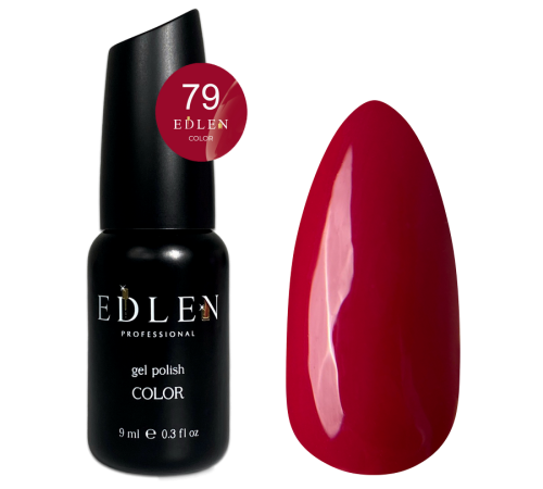 Гель-лак Edlen Color №079 червоно-вишневий, 9 мл