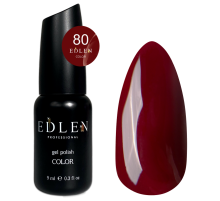 Гель-лак Edlen Color №080 бордово-сливовий, 9 мл