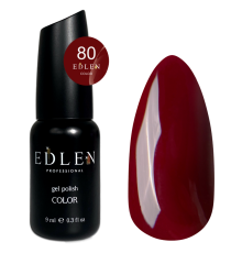 Гель-лак Edlen Color №080 бордово-сливовий, 9 мл