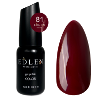 Gel polish Edlen Color No. 081 cherry, 9 ml