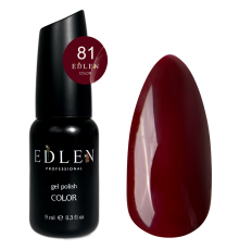 Гель-лак Edlen Color №081 вишневий, 9 мл