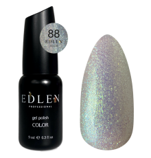 Гель-лак Edlen Color №088 прозорий з зеленим шиммером, 9 мл