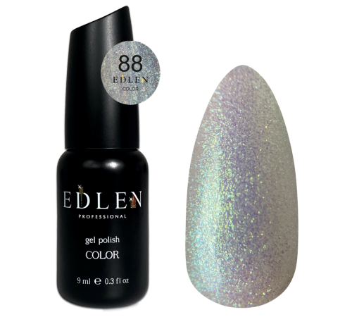Гель-лак Edlen Color №088 прозорий з зеленим шиммером, 9 мл