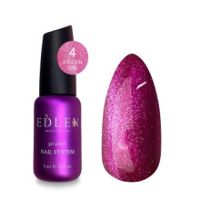 Гель-лак Edlen Sparkle cat №04 котяче око, фуксія, 9 мл