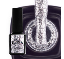 Гель-лак Kira Nails 24 Karat №001 срібний, 6 мл