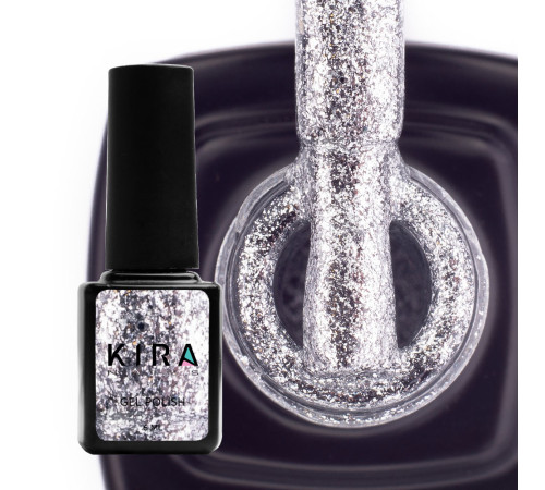 Гель-лак Kira Nails 24 Karat №001 срібний, 6 мл