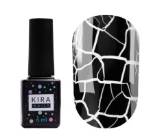 Gel polish Kira Nails Crack Effect Black black, 6 ml