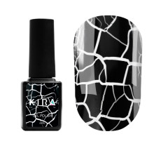Гель-лак Kira Nails Crack Effect Black чорний, 6 мл