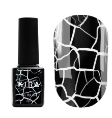 Gel polish Kira Nails Crack Effect Black black, 6 ml