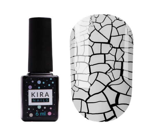 Гель-лак Kira Nails Crack Effect White білий, 6 мл