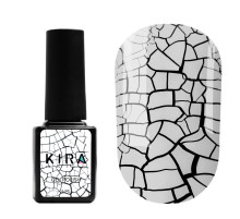 Gel polish Kira Nails Crack Effect White white, 6 ml
