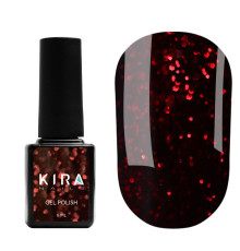 Гель-лак Kira Nails Hot Peppers №04 бордовий з темно-червоним шимером, 6 мл
