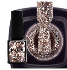 Гель-лак Kira Nails Shine Bright №03 біле золото з блискітками, 6 мл