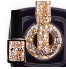 Гель-лак Kira Nails Shine Bright №05 золото з блискітками, 6 мл