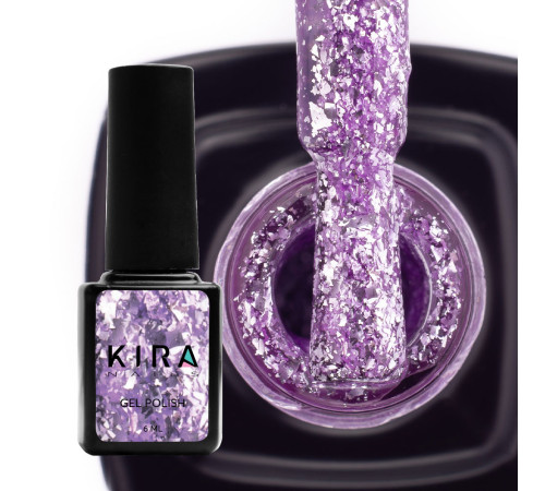 Гель-лак Kira Nails Shine Bright №07 світло-фіолетовий з блискітками, 6 мл