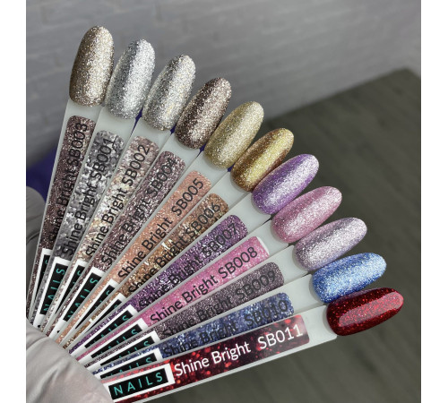 Гель-лак Kira Nails Shine Bright №08 рожевий з блискітками, 6 мл