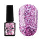 Гель-лак Kira Nails Shine Bright №08 рожевий з блискітками, 6 мл