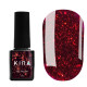 Гель-лак Kira Nails Shine Bright №11 темно-червоний з блискітками, 6 мл
