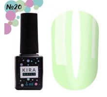 Gel polish Kira Nails Vitrage No. 20 light green, 6 ml