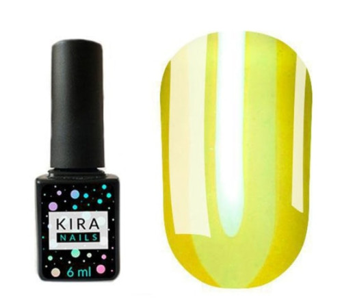 Гель-лак Kira Nails Vitrage №V03 жовто-зелений вітражний, 6 мл