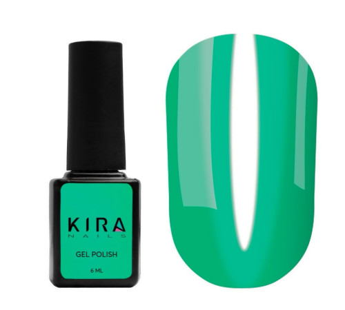 Гель-лак Kira Nails Vitrage №V06 зелено-бірюзовий вітражний, 6 мл