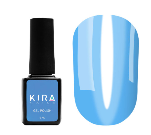 Гель-лак Kira Nails Vitrage №V08 блакитний вітражний, 6 мл
