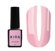 Gel polish Kira Nails Vitrage No. V16 transparent pink stained glass, 6 ml