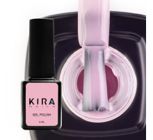 Гель-лак Kira Nails №004 рожевий камуфляж для френча емаль, 6 мл