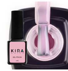 Гель-лак Kira Nails №004 рожевий камуфляж для френча емаль, 6 мл