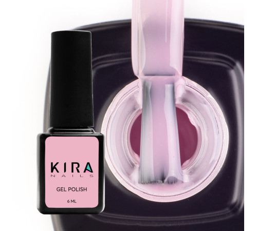 Гель-лак Kira Nails №004 розовый камуфляж для френча эмаль, 6 мл