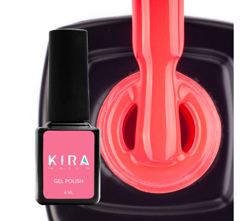 Гель-лак Kira Nails №016 дуже яскравий малиновий неоновий, 6 мл