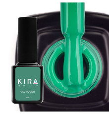 Гель-лак Kira Nails №028 зелений емаль, 6 мл
