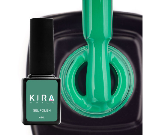 Гель-лак Kira Nails №028 зеленый эмаль, 6 мл