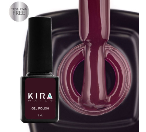 Гель-лак Kira Nails №032 HEMA/TPO free, сливовий емаль, 6 мл