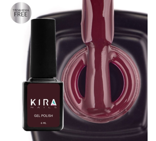Гель-лак Kira Nails №033 HEMA/TPO free, бургунді емаль, 6 мл