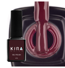 Гель-лак Kira Nails №033 бургунді емаль, 6 мл